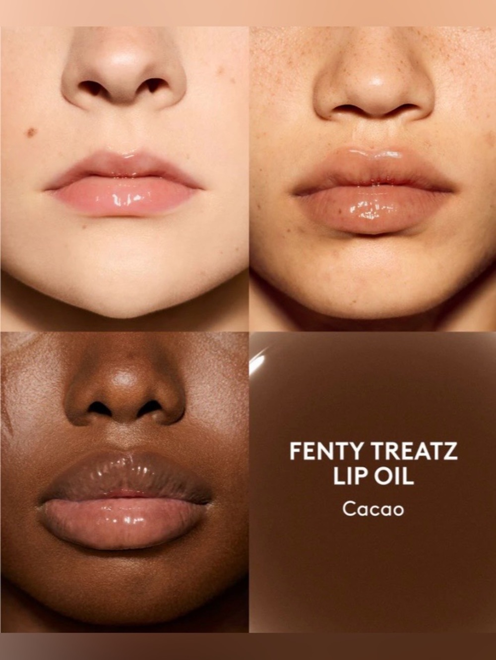Fenty Treatz Hydrating + Strengthening Lip Oil in Cacao New without Box - Picture 5 of 10